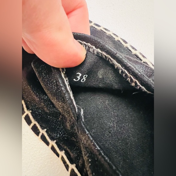 CM Paris Espadrilles Size 38 New excellent condition no tag no box Fabric Upper - Picture 13 of 14